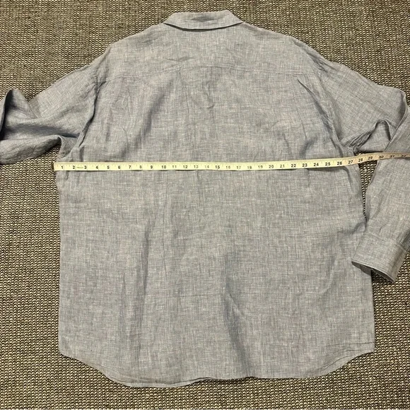 Tommy Bahama Men's Light Blue Linen Shirt - Picture 7 of 7